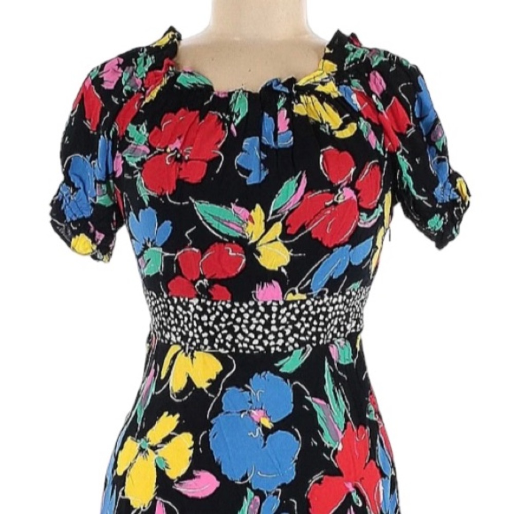 NWT Rixo for Target Black Floral Peasant Cottagecore Style Dress Deadstock